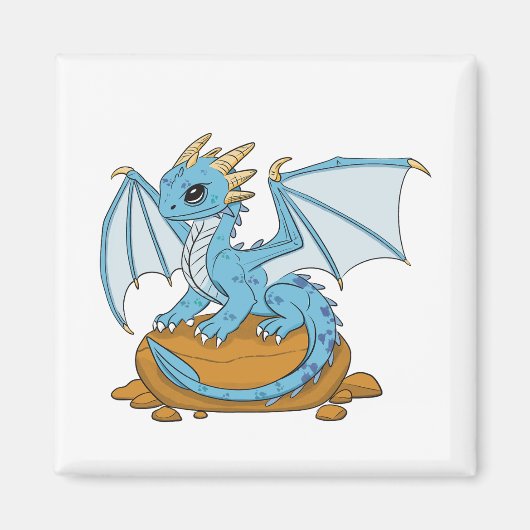 Little Blue Dragon Magneet (Voorkant)