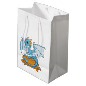 Little Blue Dragon Medium Cadeauzakje (Achterkant Gekanteld)