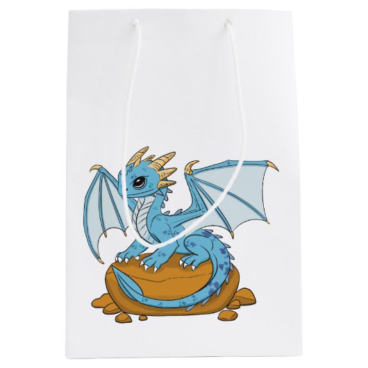 Little Blue Dragon Medium Cadeauzakje (Voorkant)