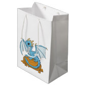 Little Blue Dragon Medium Cadeauzakje (Voorkant Gekanteld)