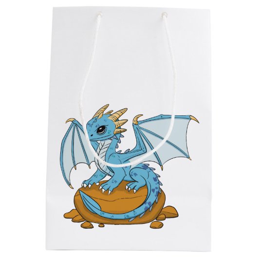 Little Blue Dragon Medium Cadeauzakje (Achterkant)