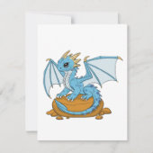 Little Blue Dragon RSVP Kaartje (Voorkant)