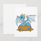Little Blue Dragon RSVP Kaartje (Voorkant / Achterkant)