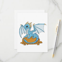 Little Blue Dragon RSVP Kaartje