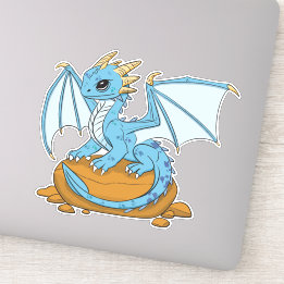 Little Blue Dragon Sticker