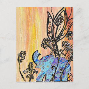 Little Blue Elephant Briefkaart