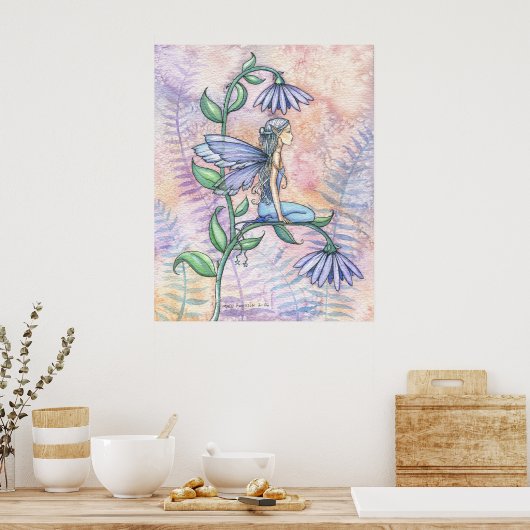 Little Blue Fairy Poster van Molly Harrison (Keuken)