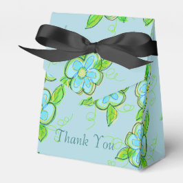 Little Blue Floral Favor Box Bedankdoosjes