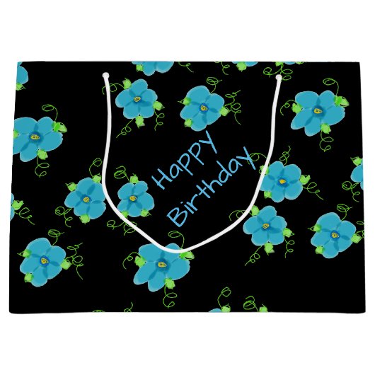 Little Blue Floral Large Cadeautasje (Voorkant)