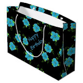 Little Blue Floral Large Cadeautasje (Achterkant Gekanteld)