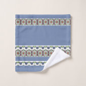 Little Blue Heart Vine Patroon Bad Handdoek (Wasdoekje)