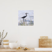 Little Blue Heron op Canvas Print (Keuken)