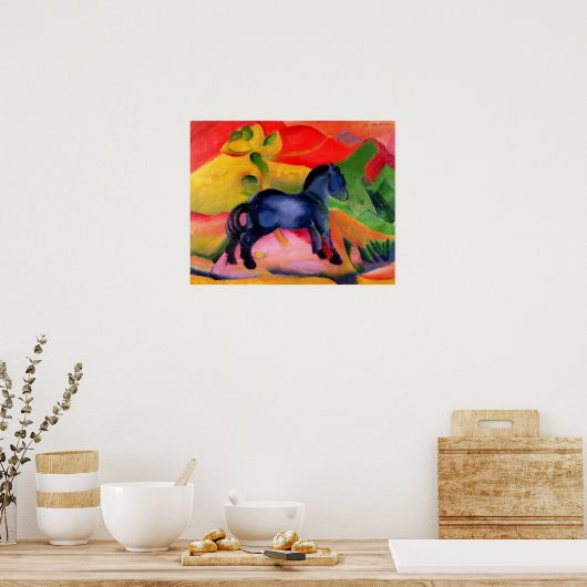 Little Blue Horse, 1912 Poster (Keuken)