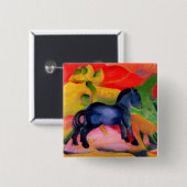 Little Blue Horse, 1912 Vierkante Button 5,1 Cm (Voorkant /achterkant)