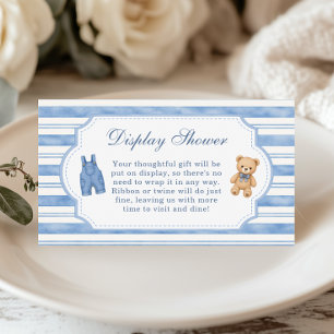 Little Blue Jean Baby Display Shower Informatiekaartje