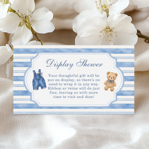 Little Blue Jean Baby Girl Display Shower Informatiekaartje