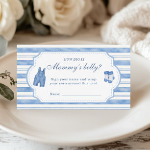 Little Blue Jean Baby Hoe Groot Is Mama's Buik Informatiekaartje