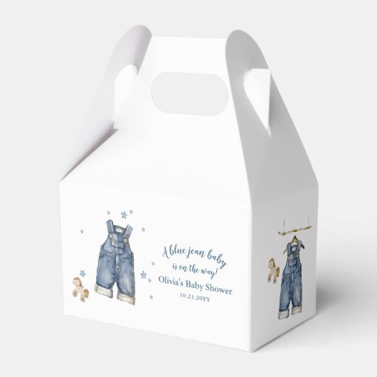 Little Blue Jean Baby Shower Bedankdoosjes (Voorkant Zijde)