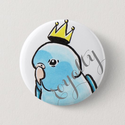 Little Blue King Ronde Button 5,7 Cm (Voorkant)