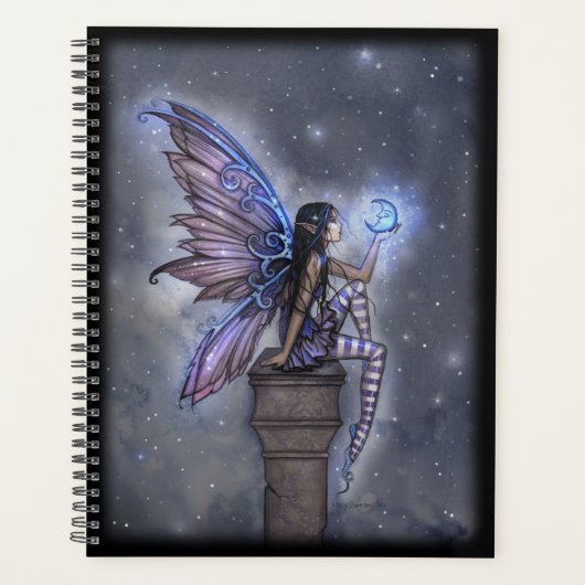 Little Blue Moon Fairy Fantasy Art Illustration Planner (Voorkant)