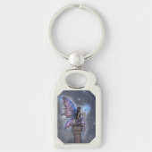 Little Blue Moon Fairy Fantasy Art Sleutelhanger (Voorkant)