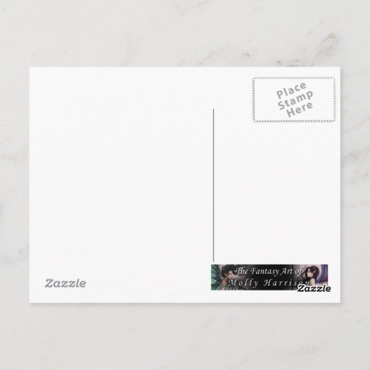 Little Blue Moon Fairy Fantasy Briefkaart (Achterkant)