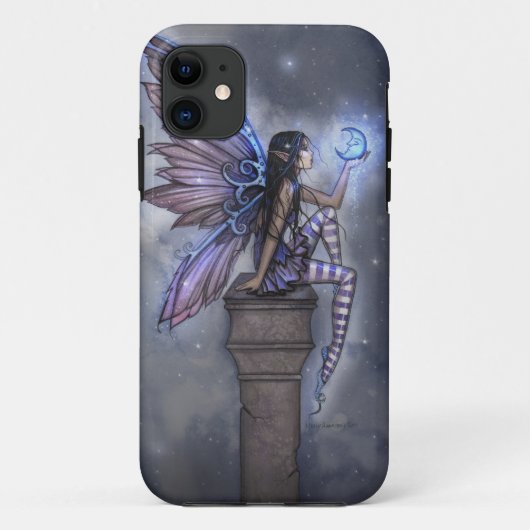 Little Blue Moon Fairy iPhone nauwelijks daar Hoes (Achterkant)