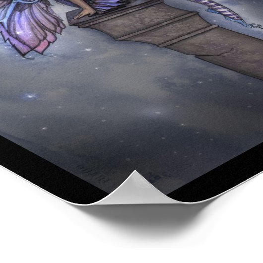 Little Blue Moon Fantasy Fairy Poster (Hoek)