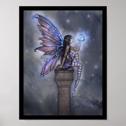 Little Blue Moon Fantasy Fairy Poster (Voorkant)