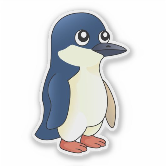 Little Blue Penguin cartoon Sticker (Voorkant)