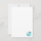 Little Blue Pumpkin Baby shower dank u Bedankkaart (Achterkant)