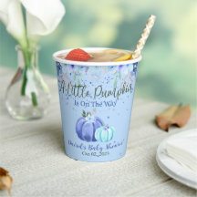 Little Blue Pumpkin Baby shower Papieren kopjes