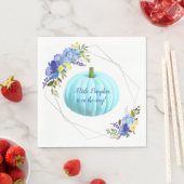 Little Blue Pumpkin Baby shower Servet (Insitu)