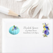 Little Blue Pumpkin Return-adres Etiket (Insitu)