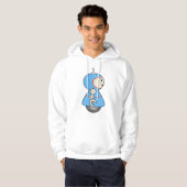 Little Blue Robot Mannen Hoodie (Voorkant volledig)