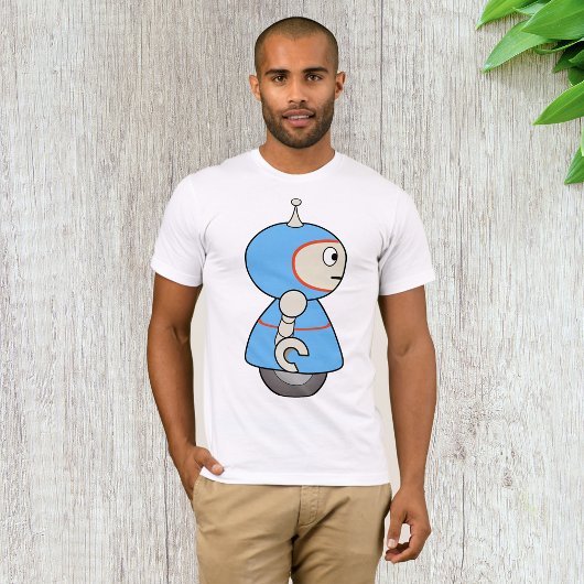 Little Blue Robot Mannen T-shirt