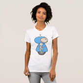 Little Blue Robot Vrouwen T-shirt (Voorkant volledig)