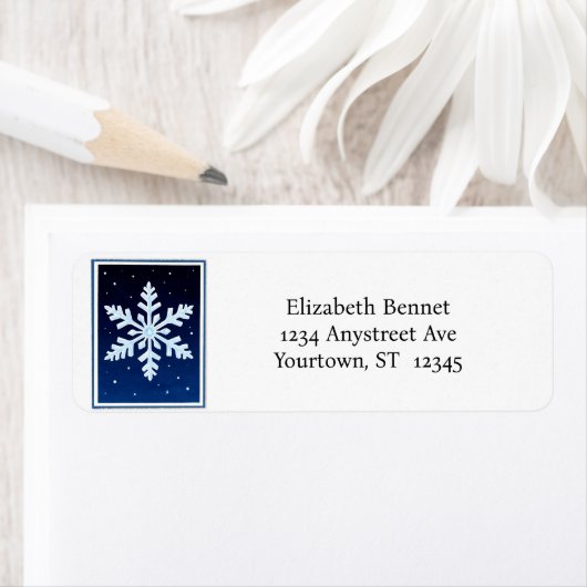 Little Blue Snowflake Etiket (Insitu)