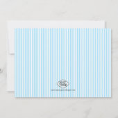 Little Blue Socks Boys Baby shower Invitation Kaart (Achterkant)