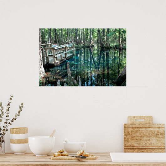 Little Blue Spring Pool Print (Keuken)