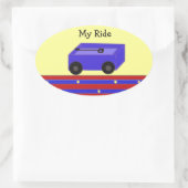 LIttle Blue Wagon Ovale Sticker (Tas)