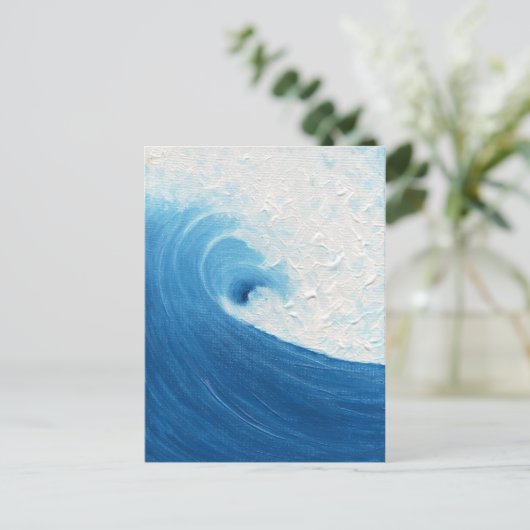 Little Blue Wave Briefkaart (Staand voorkant)