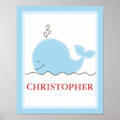 Little Blue Whale Specialized Art Print (Voorkant)