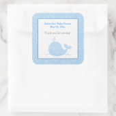 Little Blue Whale SQUARE Favoriete Sticker (Tas)