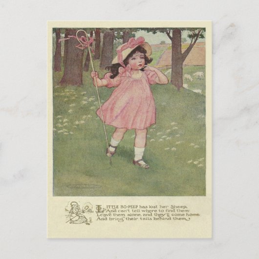  Little Bo Peep Briefkaart (Voorkant)