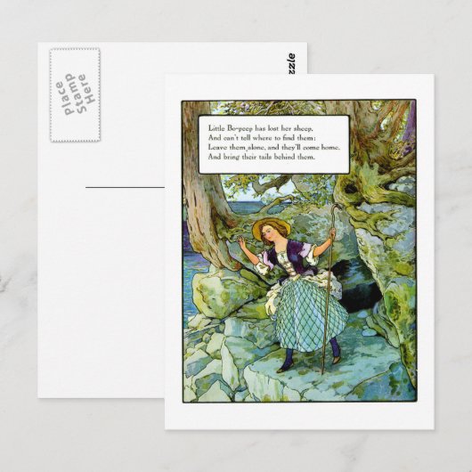 Little Bo-Peep Briefkaart (Voorkant / Achterkant)