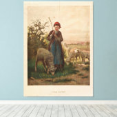 Little Bo-Peep by Bobbitt & Hopper (1867) Canvas Afdruk (Insitu (Houten vloer))