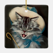 "Little Bo-Peep" Cat Art van GL Barnes Keramisch Ornament (Achterkant)