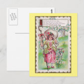 Little Bo-Peep en One Sheep Briefkaart (Voorkant / Achterkant)