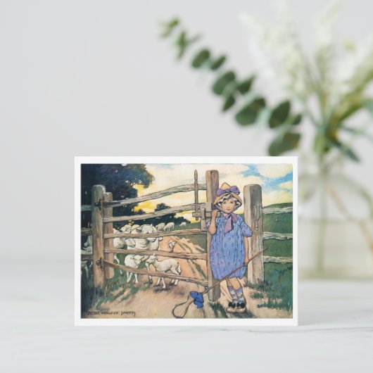 Little Bo-Peep, Jessie Willcox Smith Briefkaart (Staand voorkant)